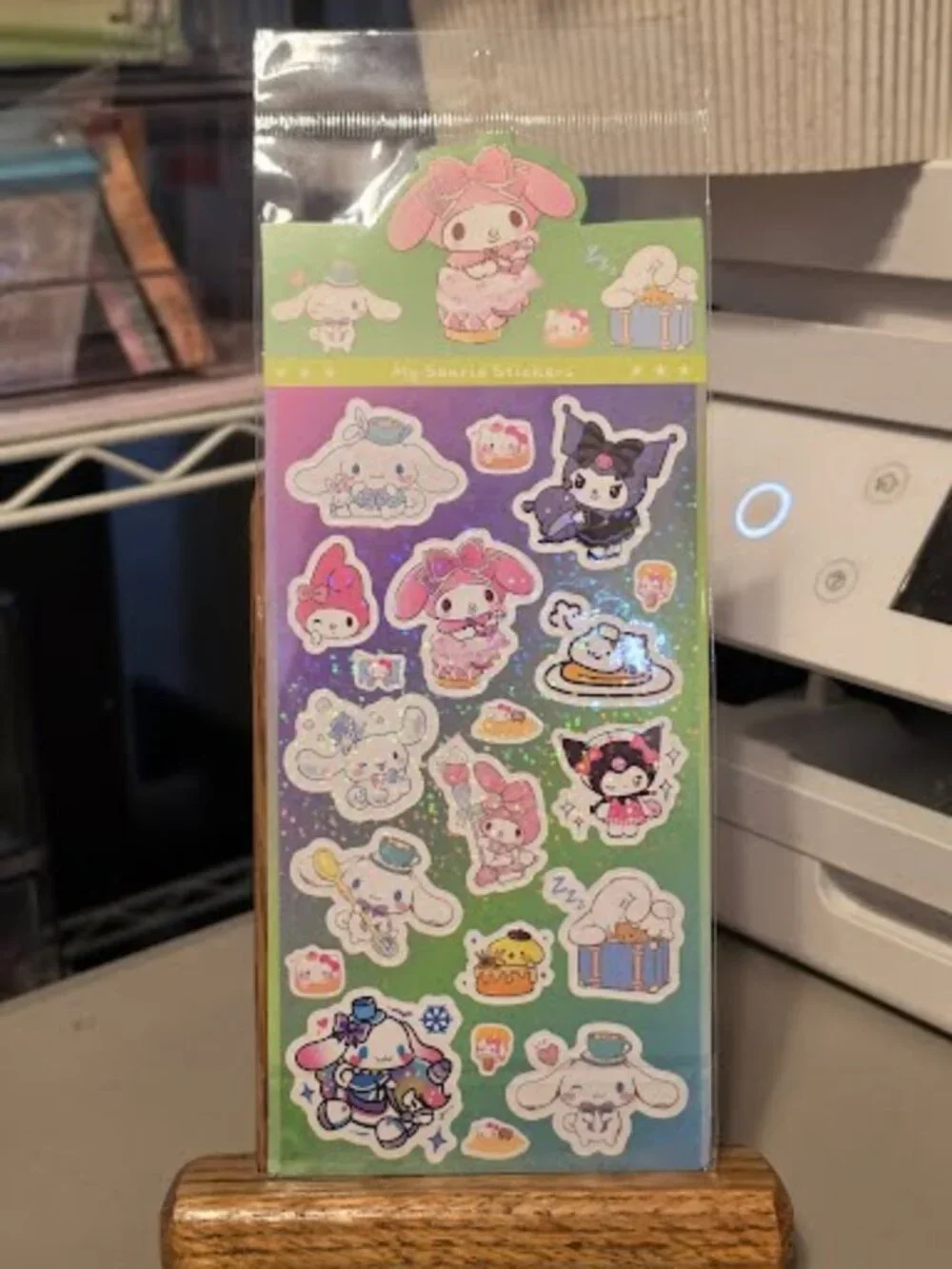 STK-2536 Sanrio Family Laser Sticker Sheet